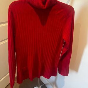 Antomie Women's Red CashmereTurtleneck Sweater